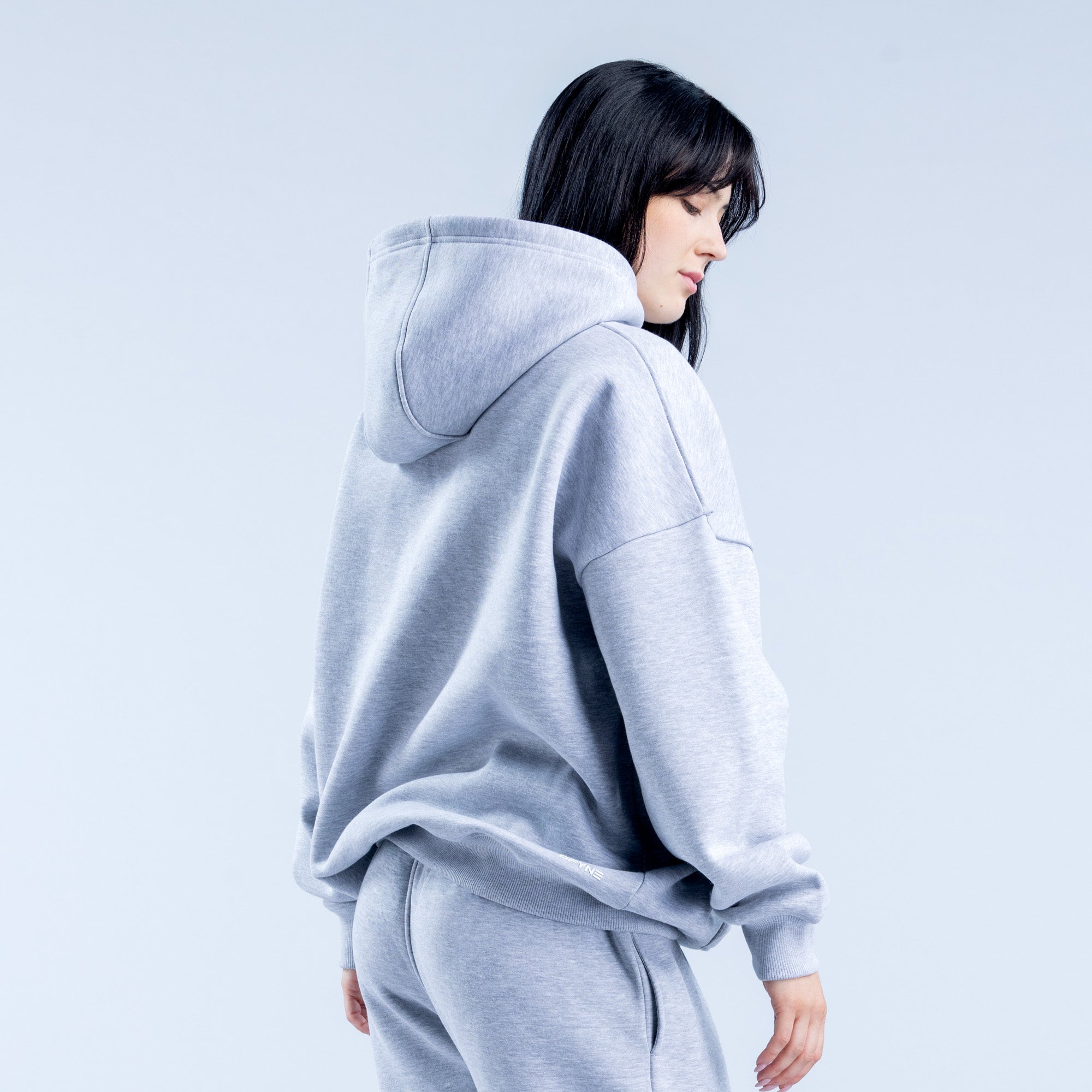 Bluza z Kapturem DFYNE Revive Heavy Weight Damskie Szare | 8426-XJBHD