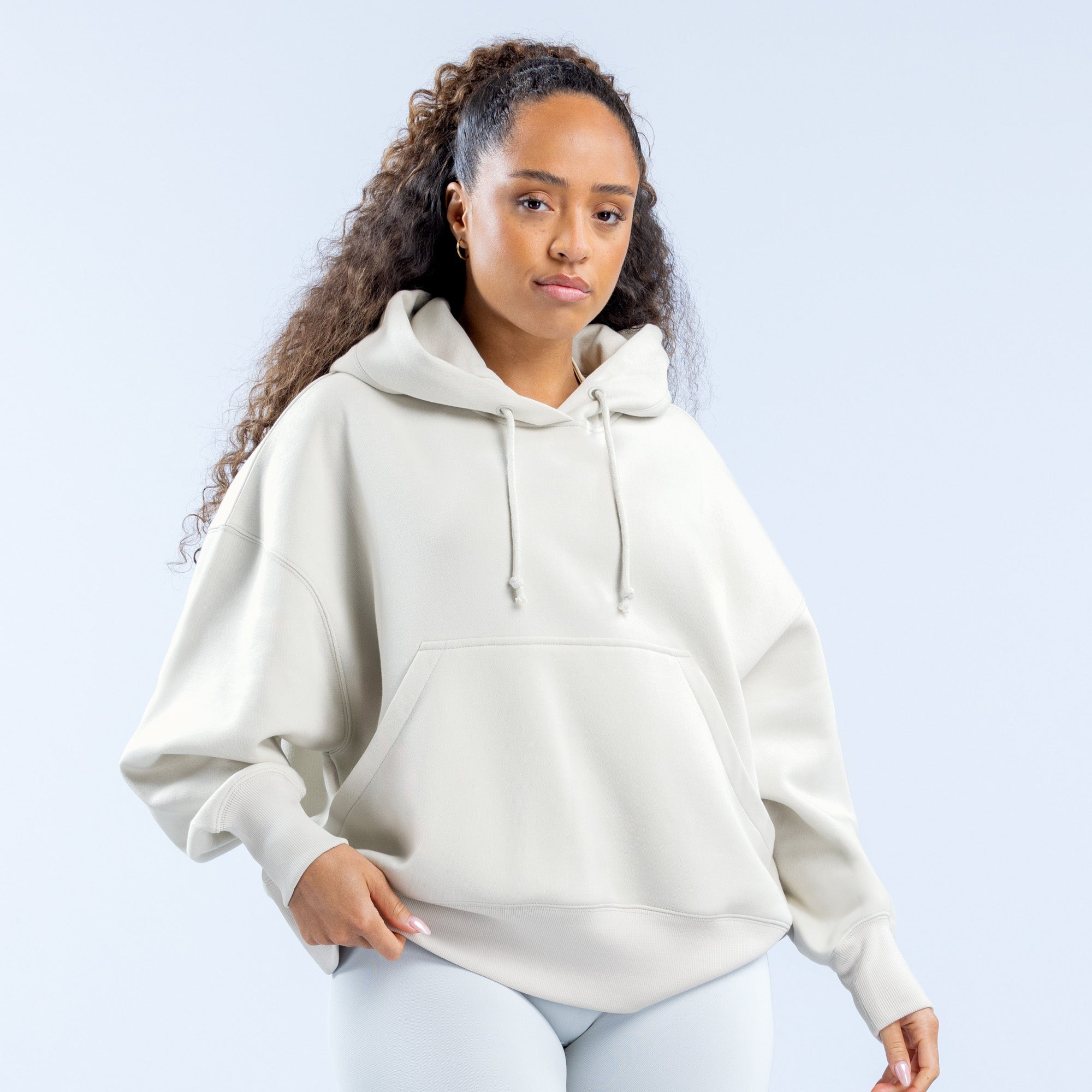Bluza z Kapturem DFYNE Signature Damskie Białe | 7230-OLJDA