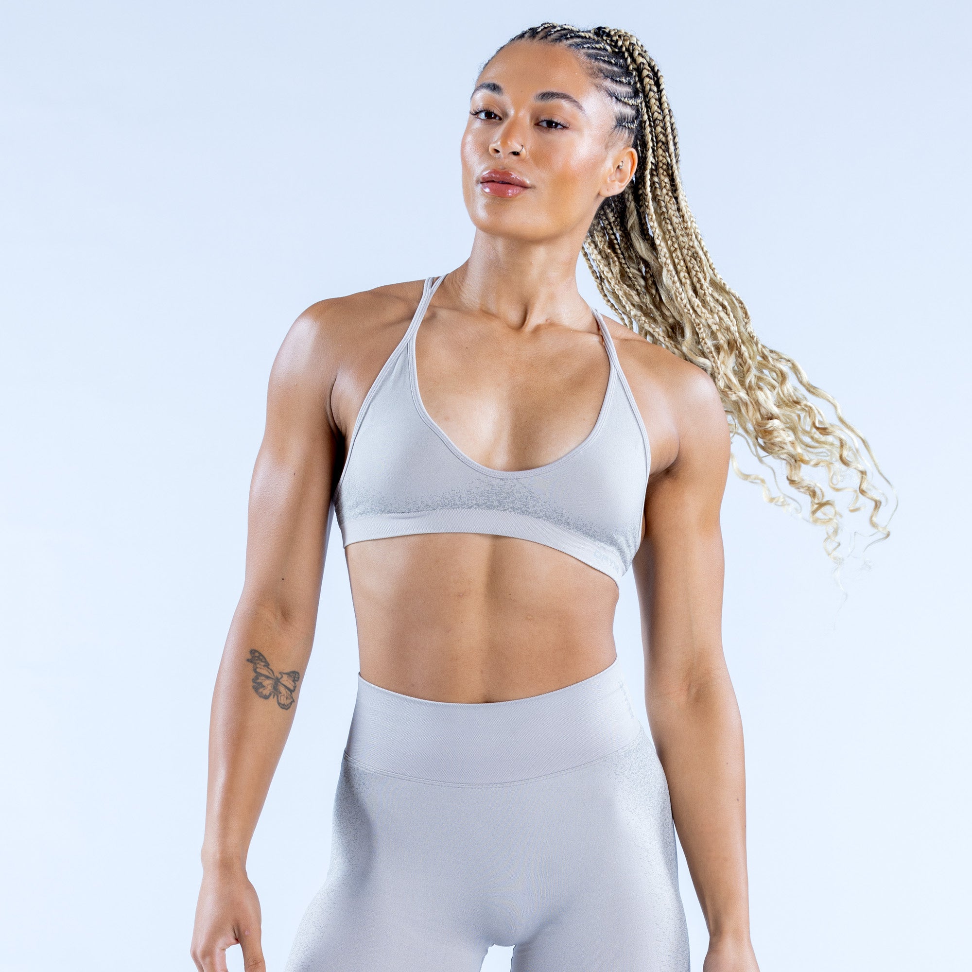 Stanik Sportowy DFYNE Ignite Cross Back Damskie Głęboka Szare | 2835-IKOQS